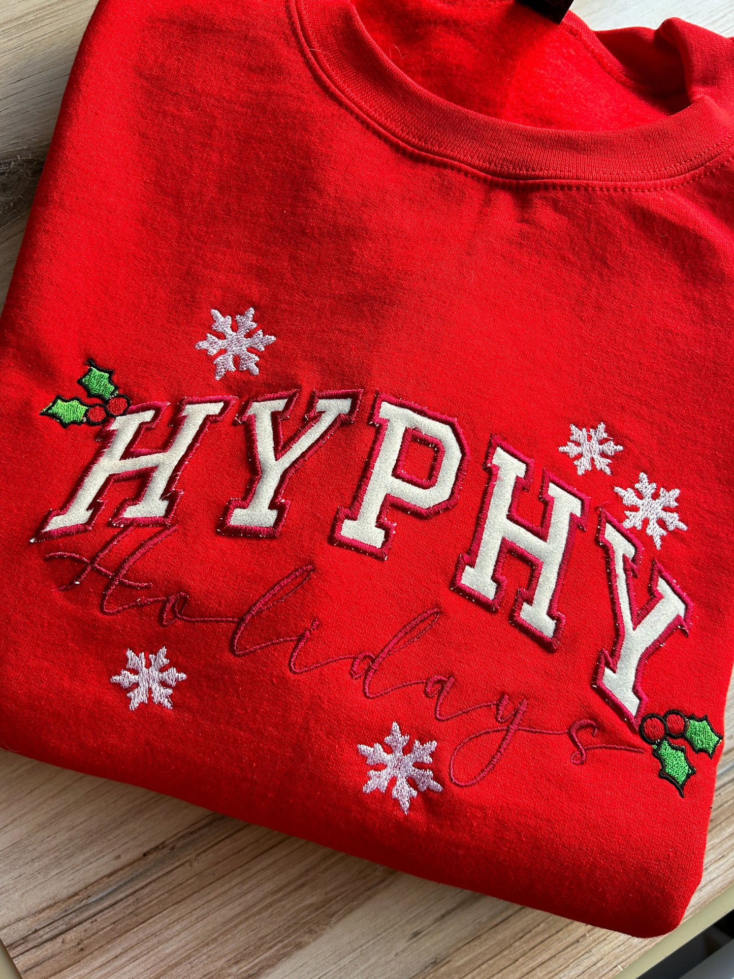 Hyphy Holidays Embroidered Sweater