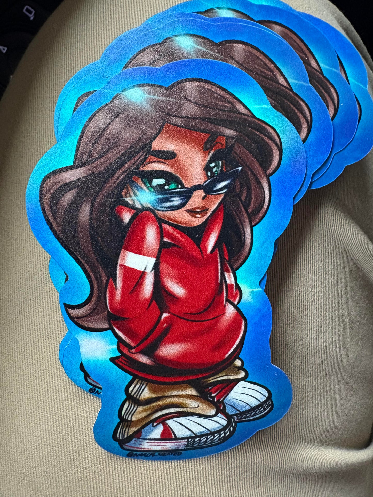 NC Girl - Holographic Sticker