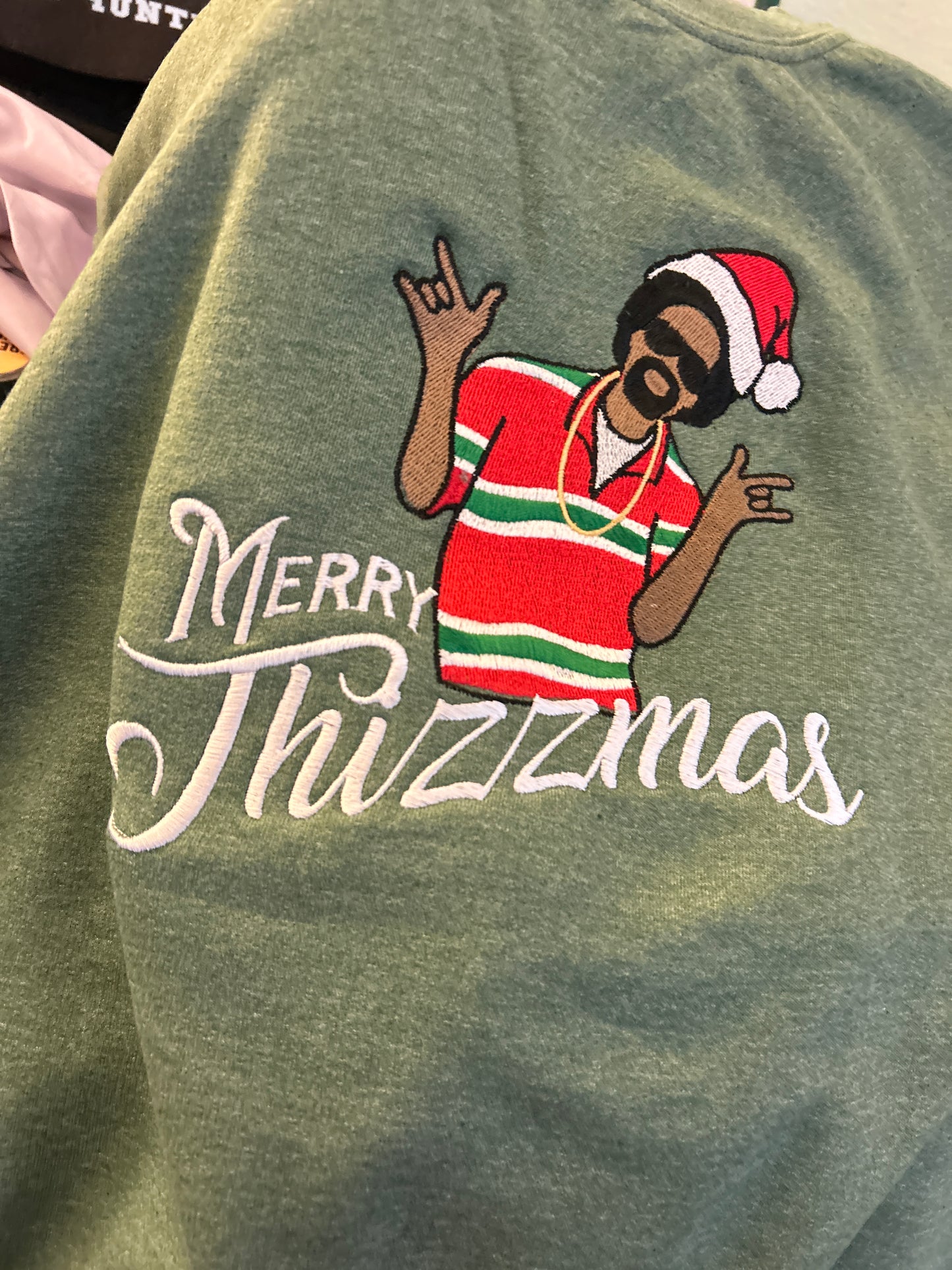 Merry Thizzmas Embroidered Sweater