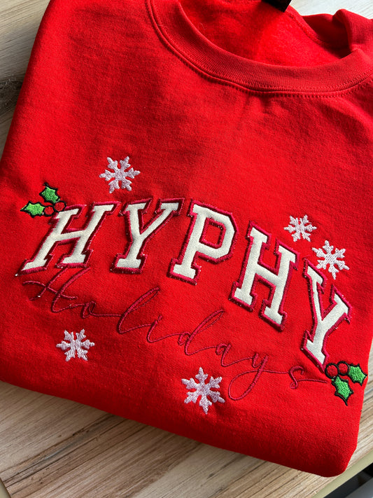 Hyphy Holidays Embroidered Sweater