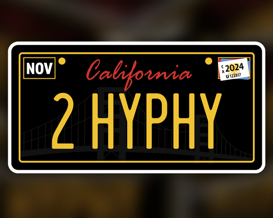 2 Hyphy License Sticker