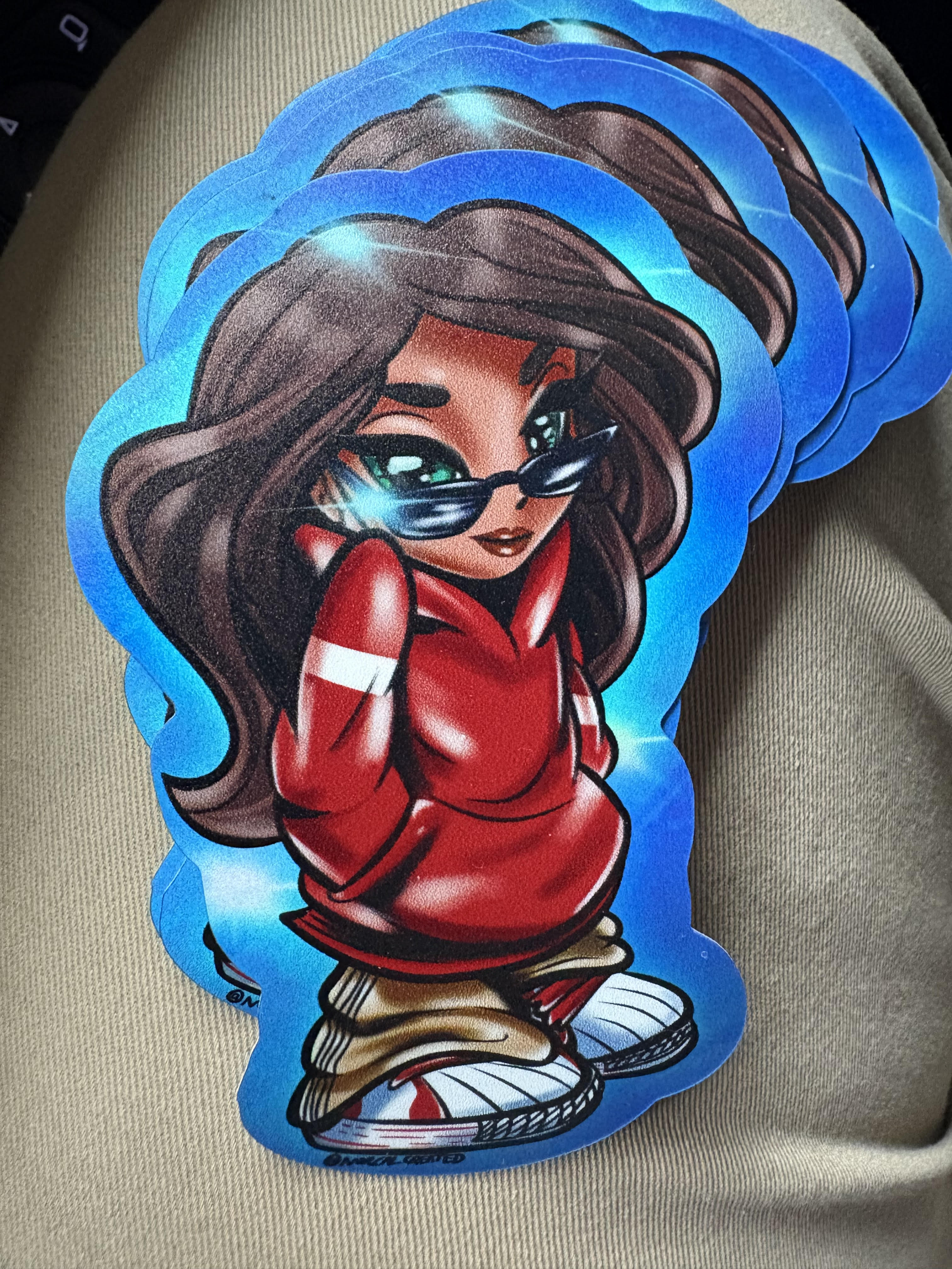 Pre Sticker PRE- ORDER - NC Girl - Holographic Sticker – NorCal Created